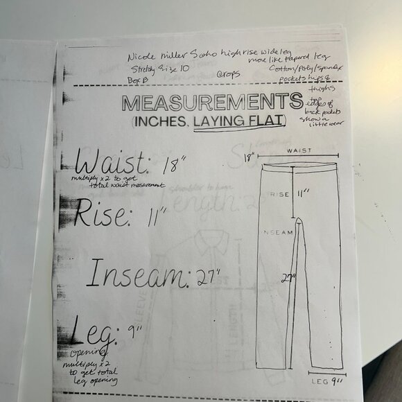 Nicole Miller Stretchy 10 Dark Wash Cargo Cropped Jeans 27" inseam - Picture 9 of 9